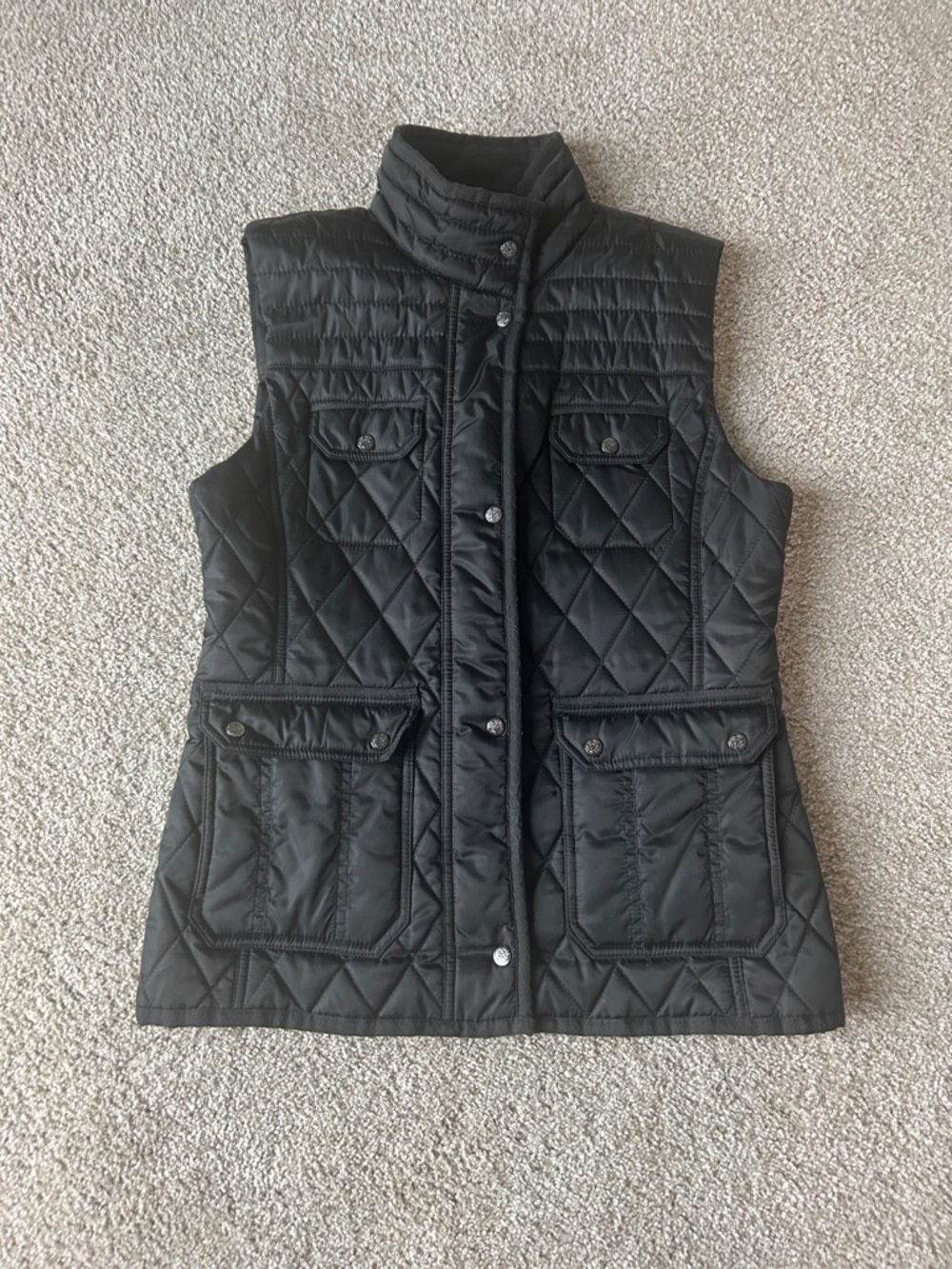 Vince Camuto - Quilted Sleeveless Puffer Vest - Dark Grey